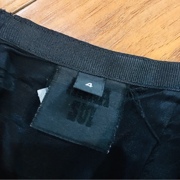 Anna Sui black leather mini skirt goth preppy holiday biker small 4 trending - Picture 2 of 5